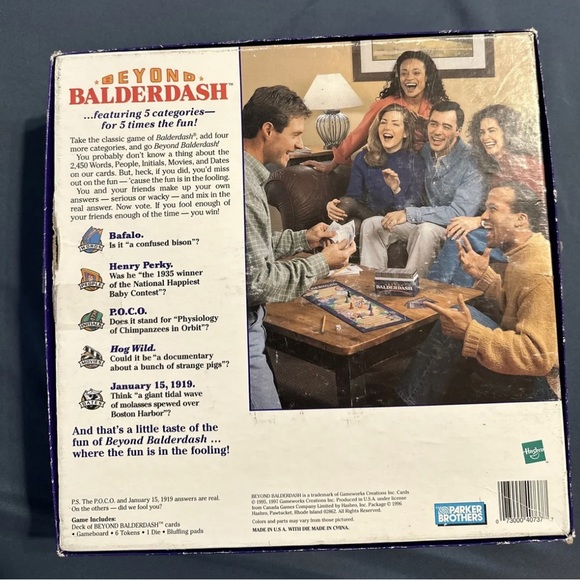 Vintage 1997 Beyond Balderdash Classic Bluffing Board Game Hasbro Complete - Picture 3 of 3